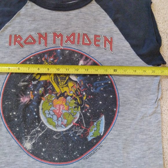 Vintage Iron Maiden 1983 World Piece Tour "The Beast On The Run" Official Shirt. - Picture 8 of 10